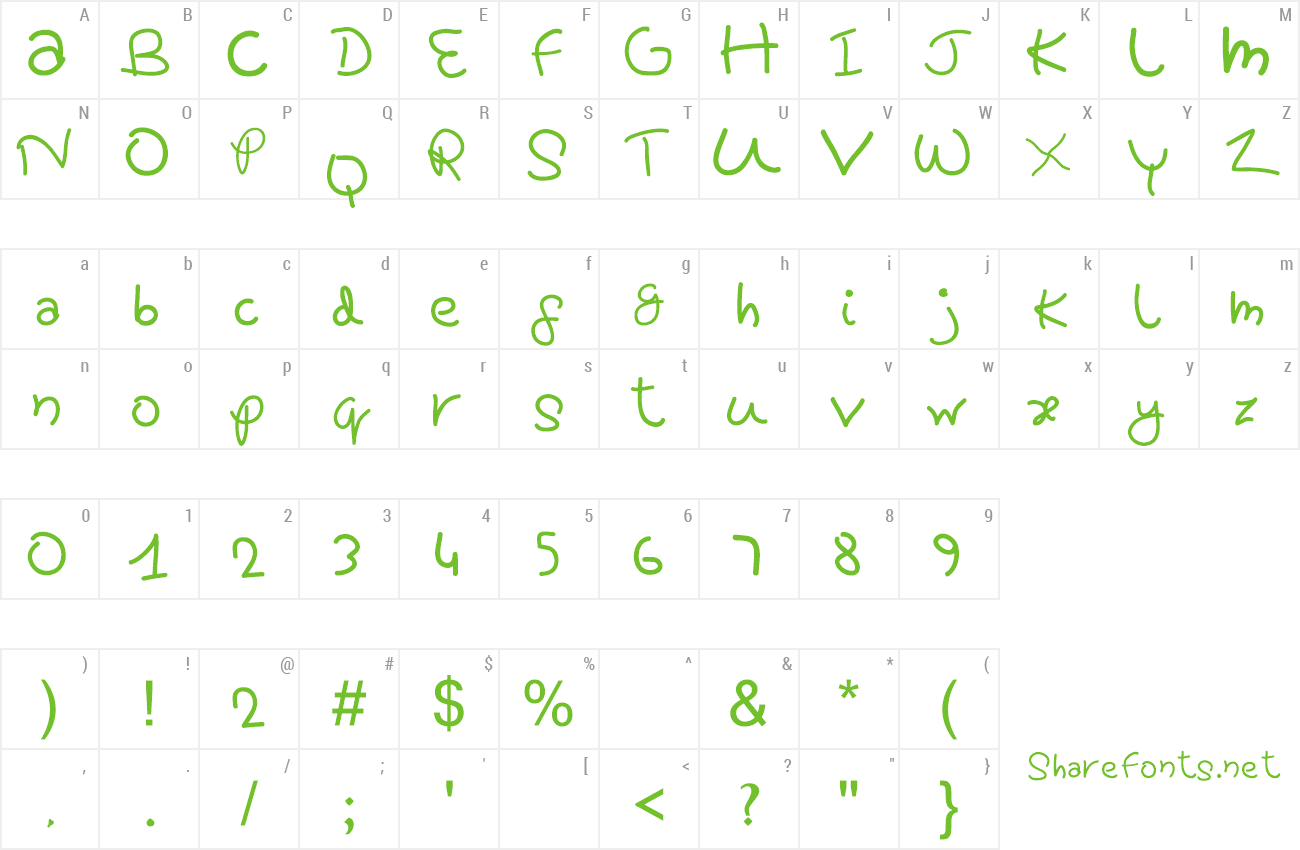 Font Pretty tOmAtO preview